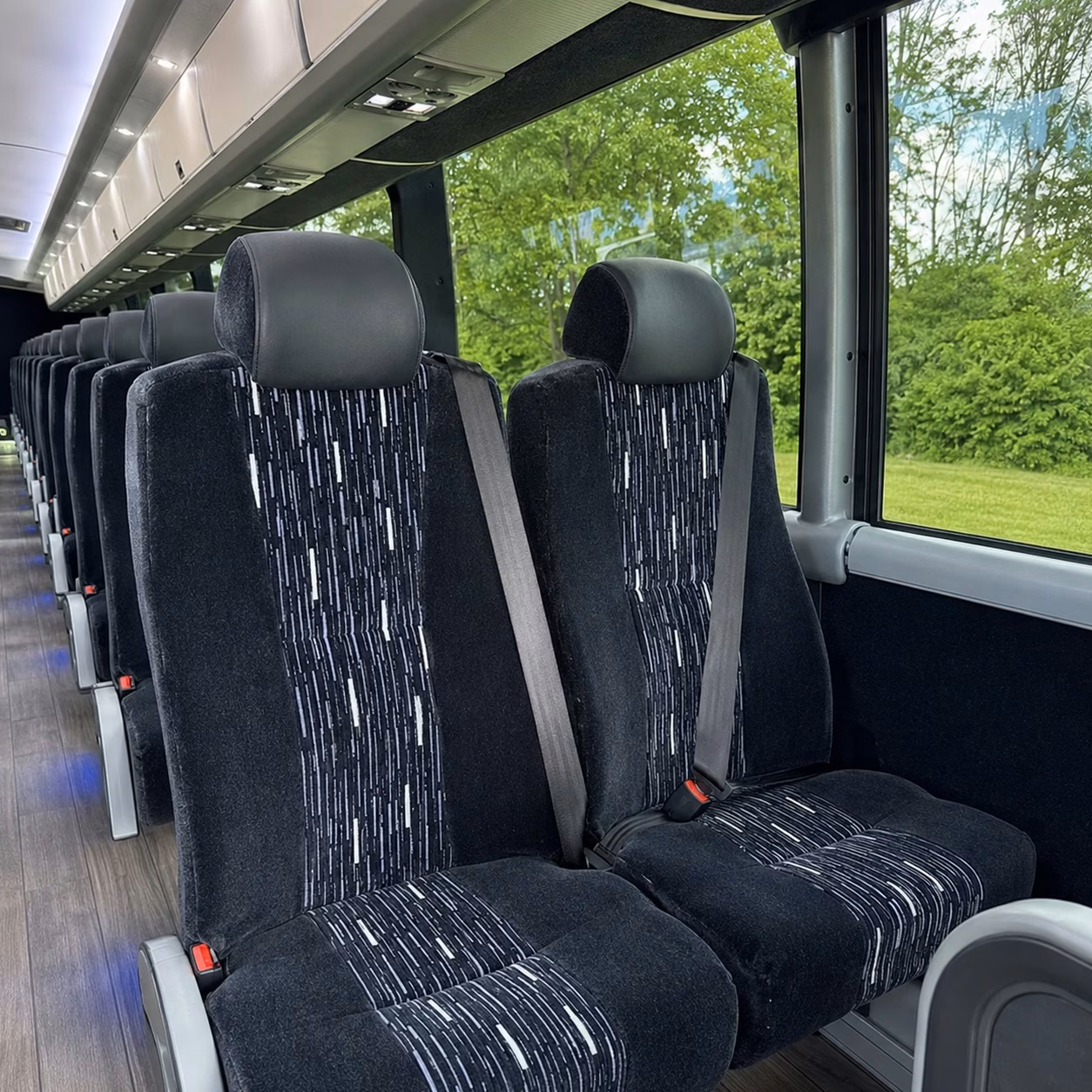 cary charter bus interior