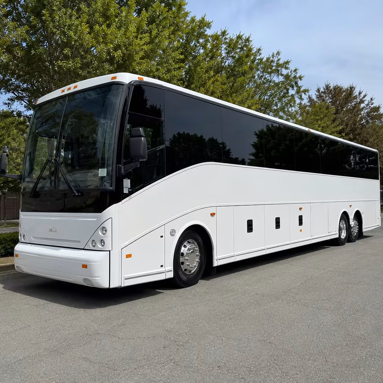 multi stop employee bus rentals from cary depot and kildaire farm road