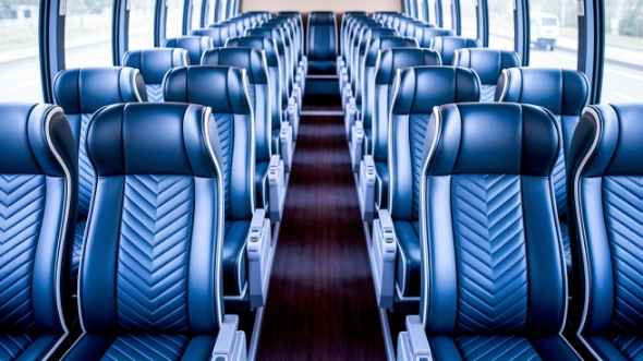 cary 55 passenger charter bus inside