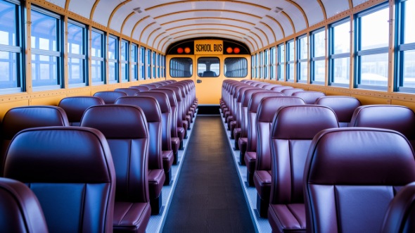 school bus rental interior cary